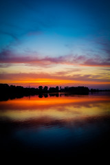 Obraz premium Sonnenuntergang in Brandenburg / Oder