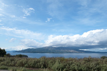 View of Corfu island from Ksamil, Albania