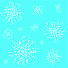 Snowflakes pattern. Winter printable vector for web background, fabric, banner. Abstract texture.