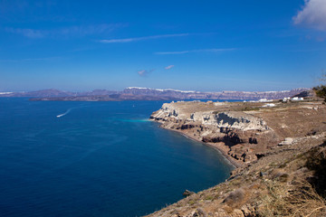 Obraz premium Santorini island , Akrotiri , Griechenland