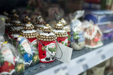 Christmas candle holder red Santa Claus