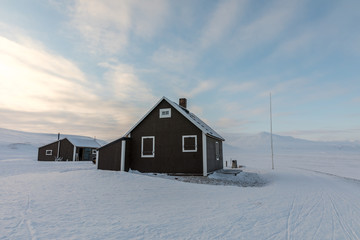Villa Fredheim, the famous cabin in Tempelfjorden, Svalbard.