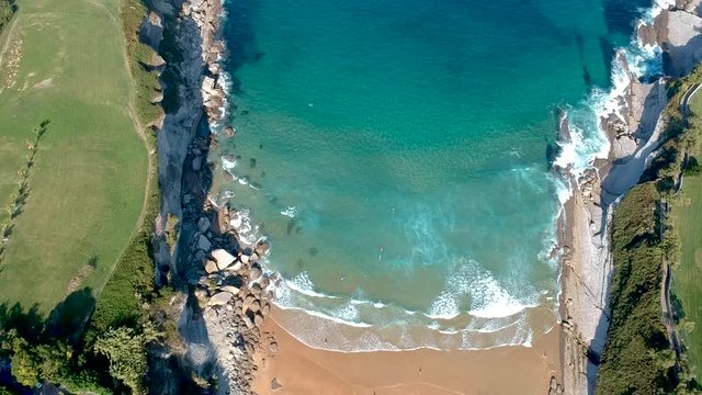 Aerial view of Playa de Matalenas, Santander, Spain