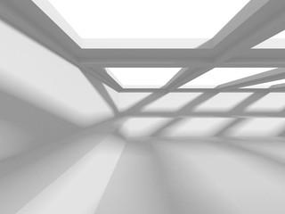 Futuristic White Architecture Design Background