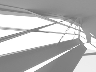 Futuristic White Architecture Design Background