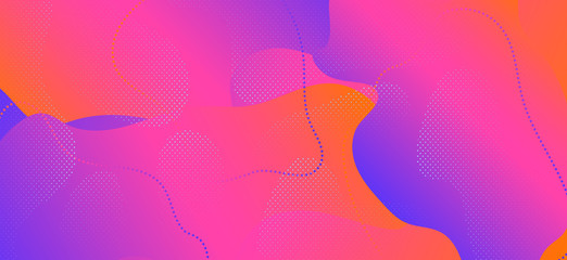 Purple Fluid Poster. Gradient Liquid 