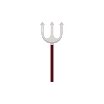 halloween trydent weapon isolated icon