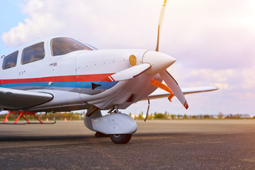 small commercial plane at the airport