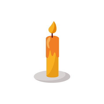 halloween candle fire icon