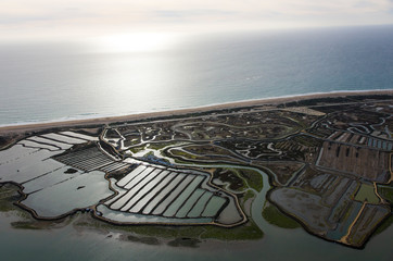 Odiel river, Aerial view, marshlands, Bahia de Cadiz Natural Park. Costa de la Luz, Cadiz province, Andalucia, Spain © JUAN CARLOS MUNOZ