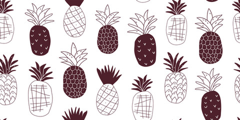 Motif d& 39 ananas minimaliste coloré