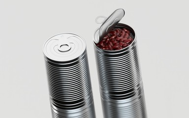 Olive Oil Tin Can.3D model render.