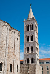 Fototapeta na wymiar Church of St Donatus, a church located in Zadar, Croatia