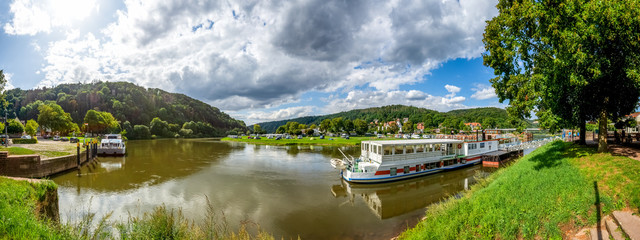 Fototapeta na wymiar Hannoverschen Klippen, Bad Karlshafen, Weser, Hessen, Deutschland 