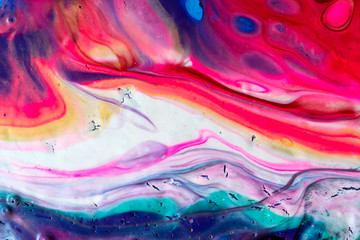 Modern multicolor abstract pattern with acrylic paints.
