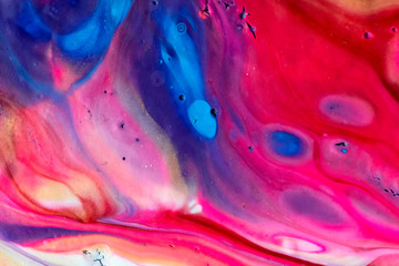 Modern multicolor abstract pattern with acrylic paints.