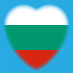Bulgaria Flag In Heart Shape Vector illustration eps 10