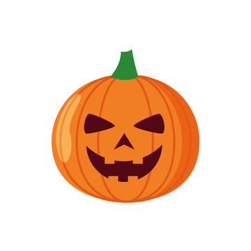 halloween pumpkin with face icon