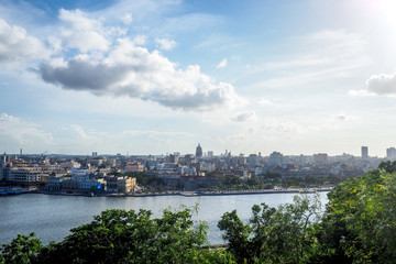 Panoramic view of Old Havana in Cuba