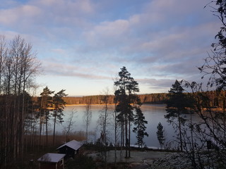 Finnish lake in winter