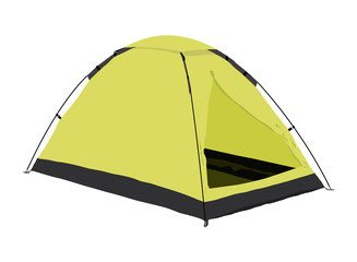 tent yellow vector vector illustration isolated © Ihor
