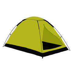 tent yellow vector vector illustration isolated