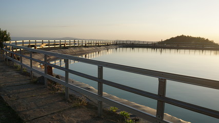 Beautiful scenery in the Jogjakarta reservoir