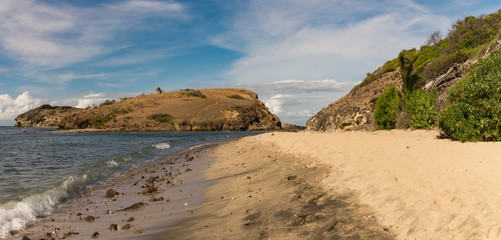 The Pompierre tropical beach on Guadeloupe