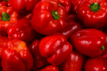 Obraz na płótnie Canvas Fresh red bell pepper background.