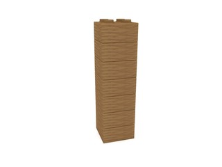 Letter I concept built from toy wood bricks