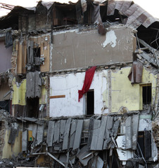 Demolished old soviet union building remains details inside