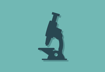 Microscope silhouette vector