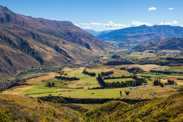 valley view from crown range road Cardrona, New Zealand, Otago