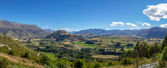 valley view from crown range road Cardrona, New Zealand, Otago