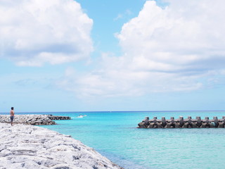 Fototapeta premium 与論島の青くて美しい海