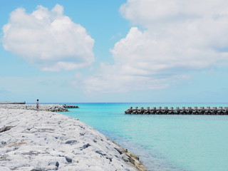 与論島の青くて美しい海