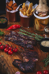 Ingredients for cooking on the cutting board