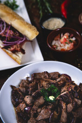 Meat types on the table