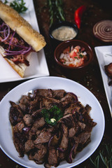 Meat types on the table