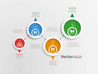 Infographics vector design template. Vector illustration can be used for  workflow layout, diagram, number options, web design. Eps 10