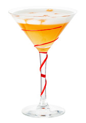 Alcohol cocktail isolated on white. Whiskey Sour