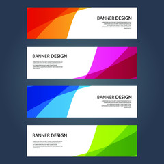 Naklejka premium Vector Abstract design banner web template