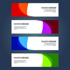 Naklejka premium Vector Abstract design banner web template