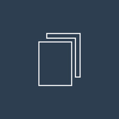 Paper outline icon for web and mobile