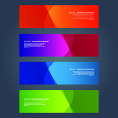 Naklejka premium Vector Abstract design banner web template