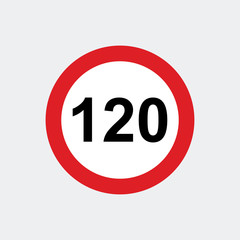 Traffic sign speed limit 120