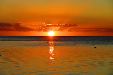coucher de soleil à l'île maurice