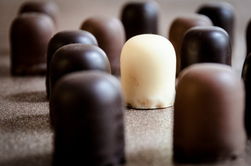 Black and white chocolate marshmallows