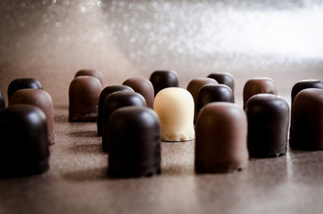 Black and white chocolate marshmallows
