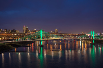 Obraz premium Portland cityscape under night